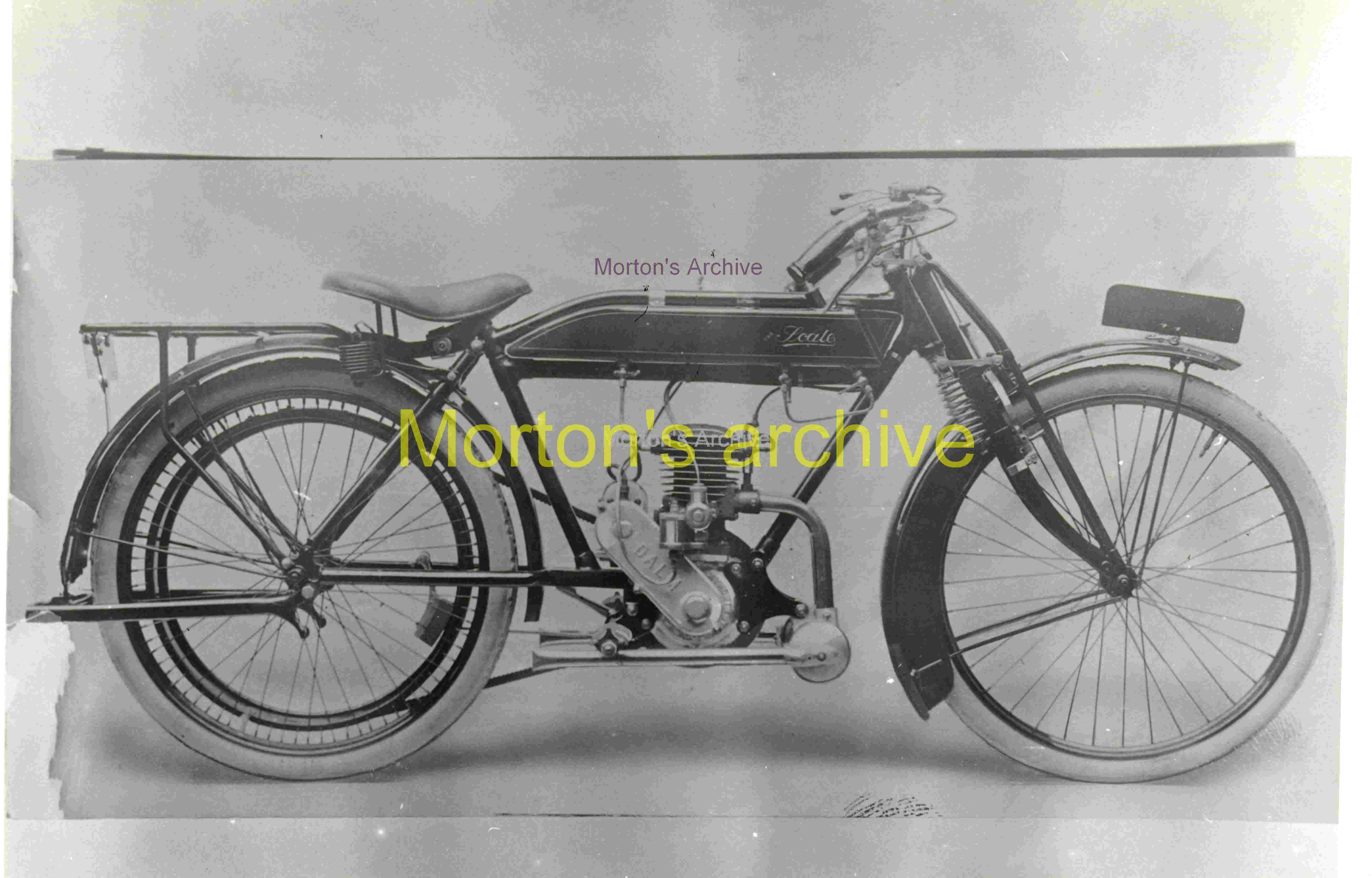 Advert for New Scale motorcycle